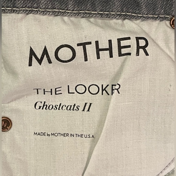 MOTHER The Looker Ghostcats II Skinny Low Rise Grey Wash Jeans Size 27 - Picture 6 of 7